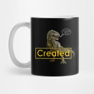 T-Rex Dinosaur Created Coram Deo Mug